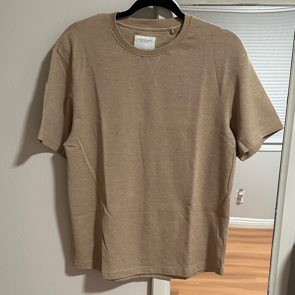 Men's Casual Tan Short Sleeve Tee